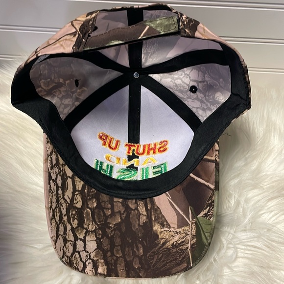 Shut Up And Fish 🎣 Camoflauged Embroidered Baseball Cap - Picture 9 of 12